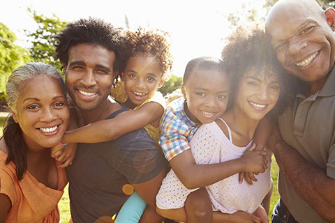 Family In Park Together