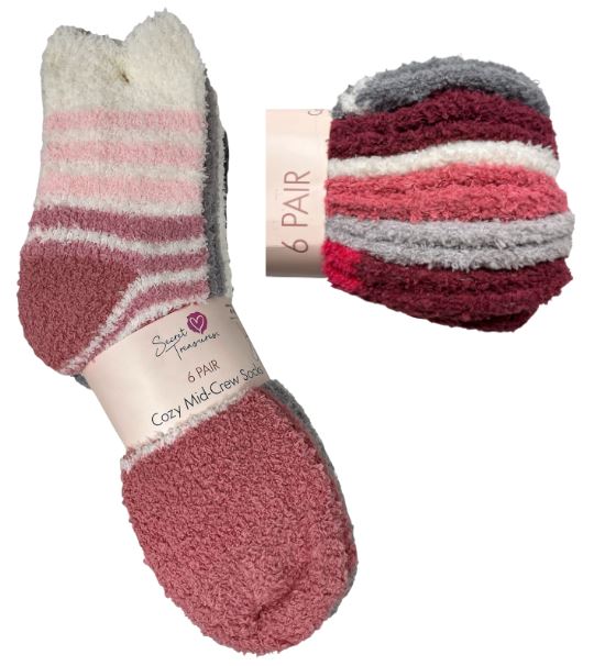 29000797 PINK
6 PK COZY MID CREW SOCKS 4-10
UPC 08669457617