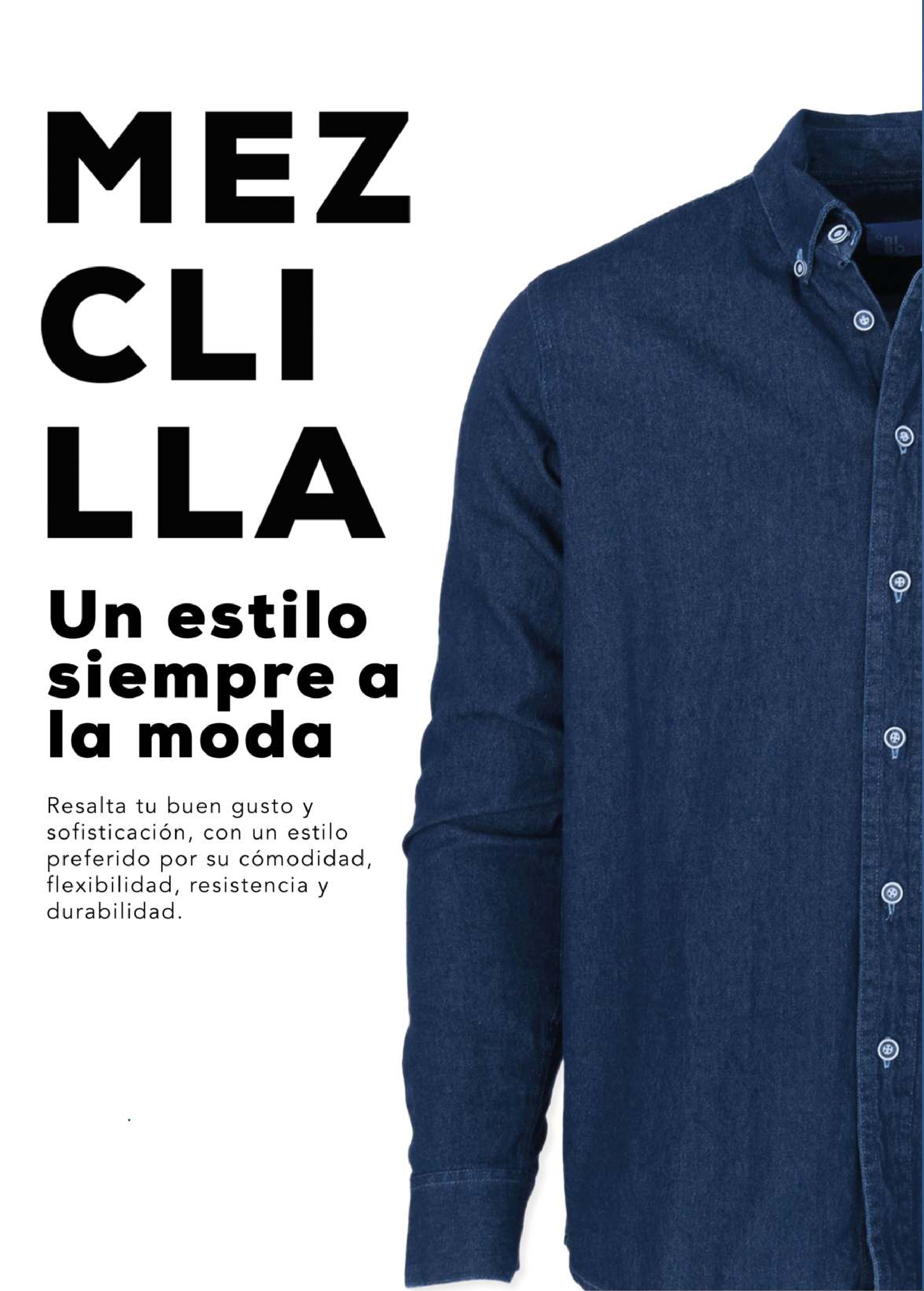 CAMISA ESTILO MEZCLILLA BIBO CABALLERO Y DAMA