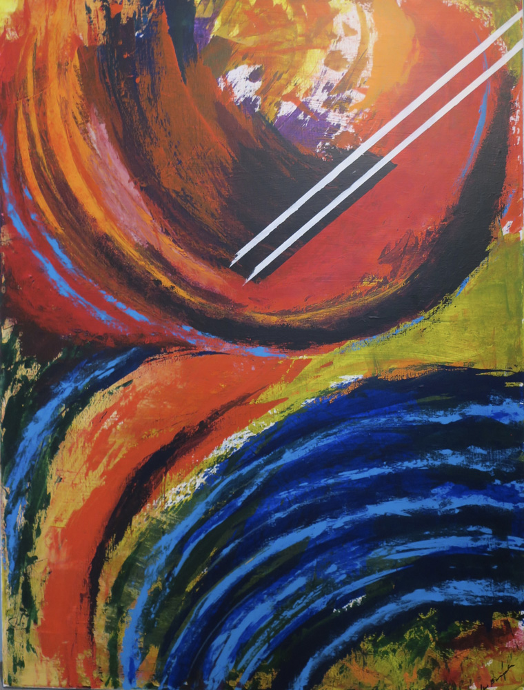 White Interference Acrylic  30 x 40