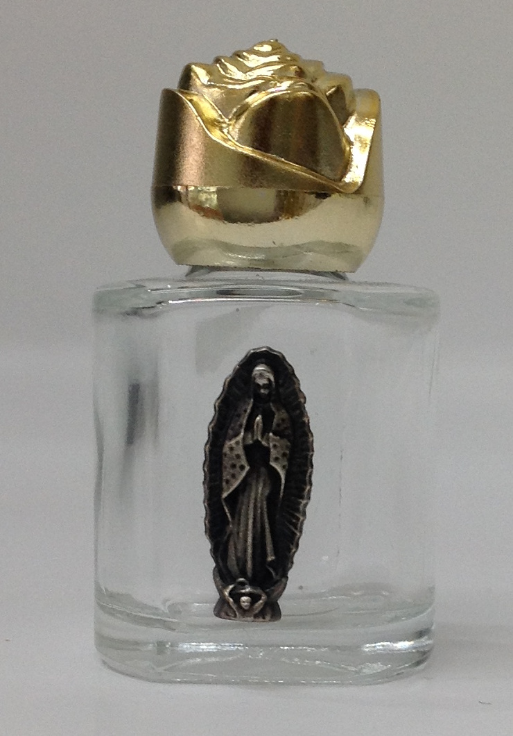 BOTELLA CON IMAGEN DE VIRGEN DE GUADALUPE
