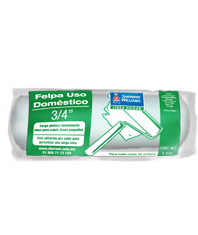 La mejor felpa de su categoría, ya que al igual que las de alta densidad, también está adherida por calor para garantizar una larga vida. Esta felpa carga pintura rápidamente y es ideal para cubrir áreas pequeñas o para trabajos ocasionales. 
