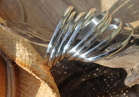 Be You Bangles - Made from 100% stainless steel with light lasered affirmations.