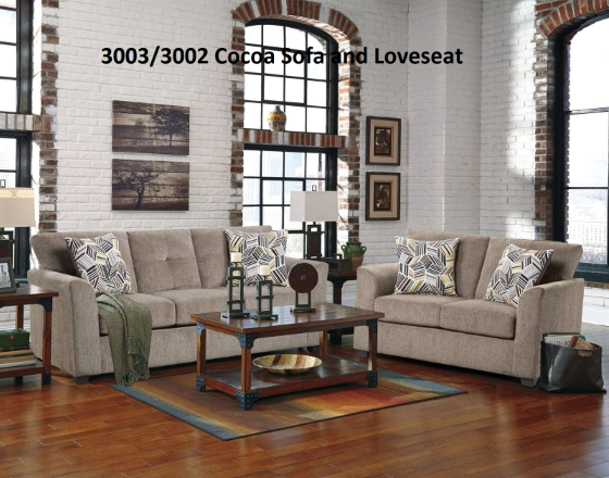 3000 Sofa and Loveseat in Cocoa