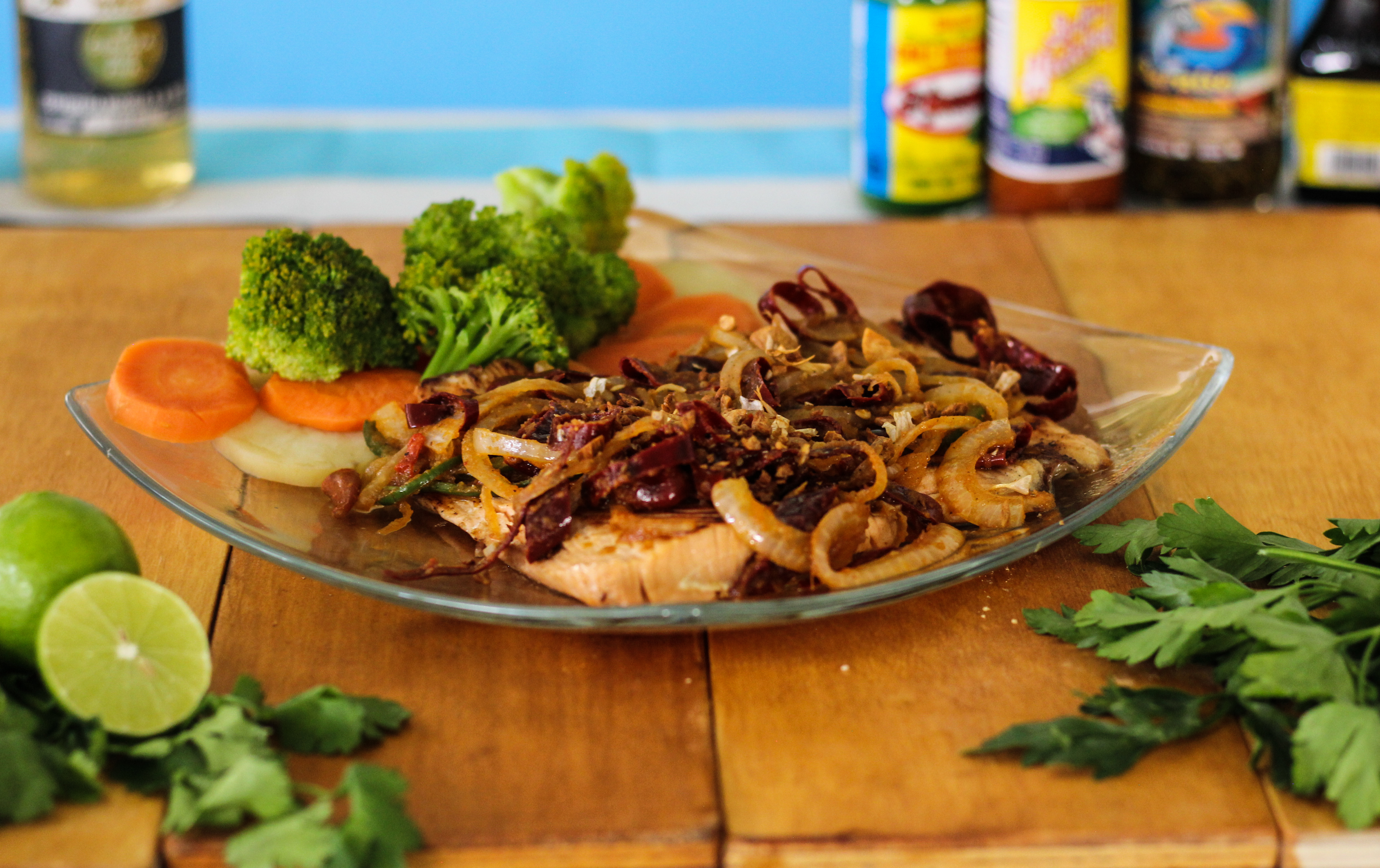 salmon a la ajillo