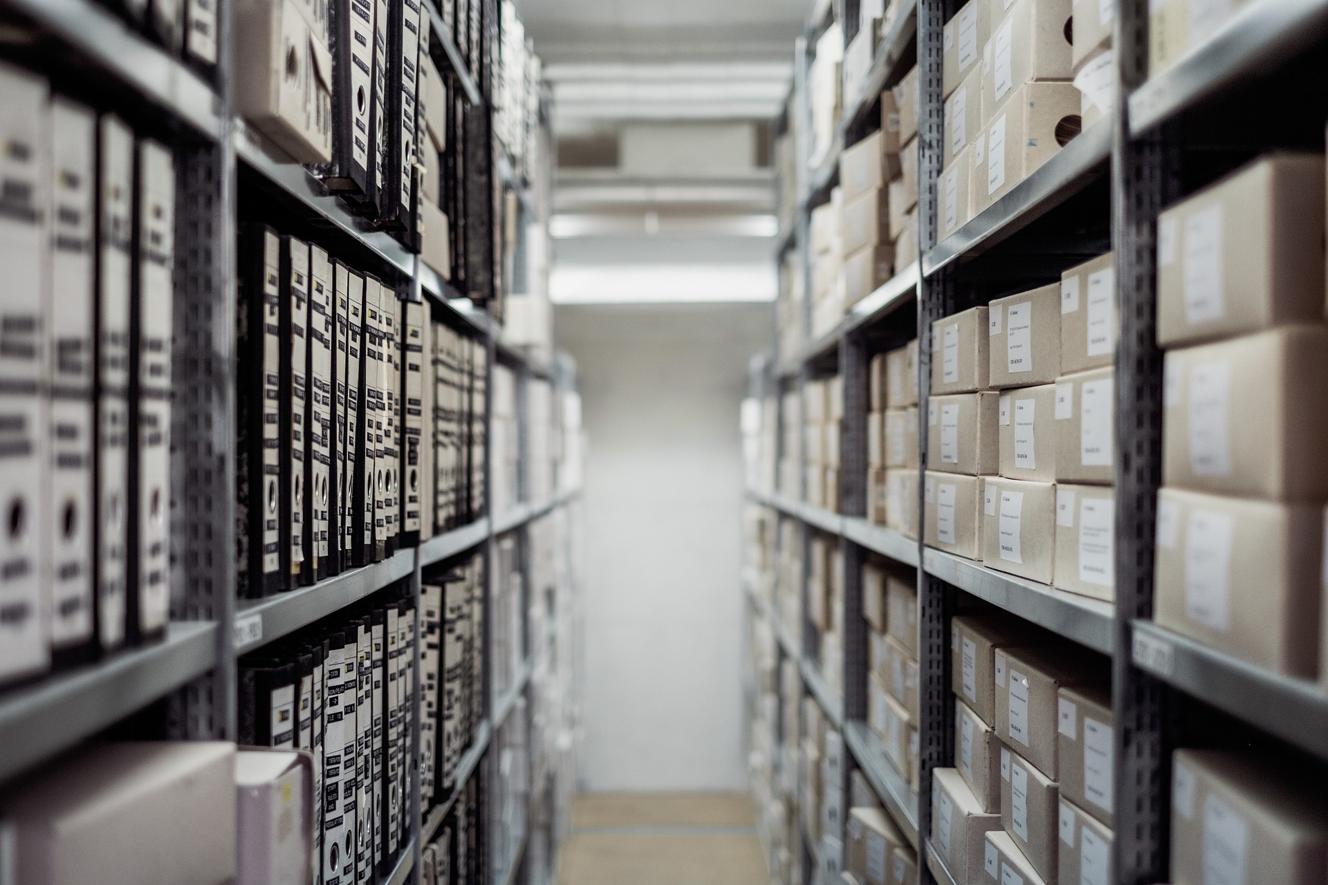 Image of archival shelves