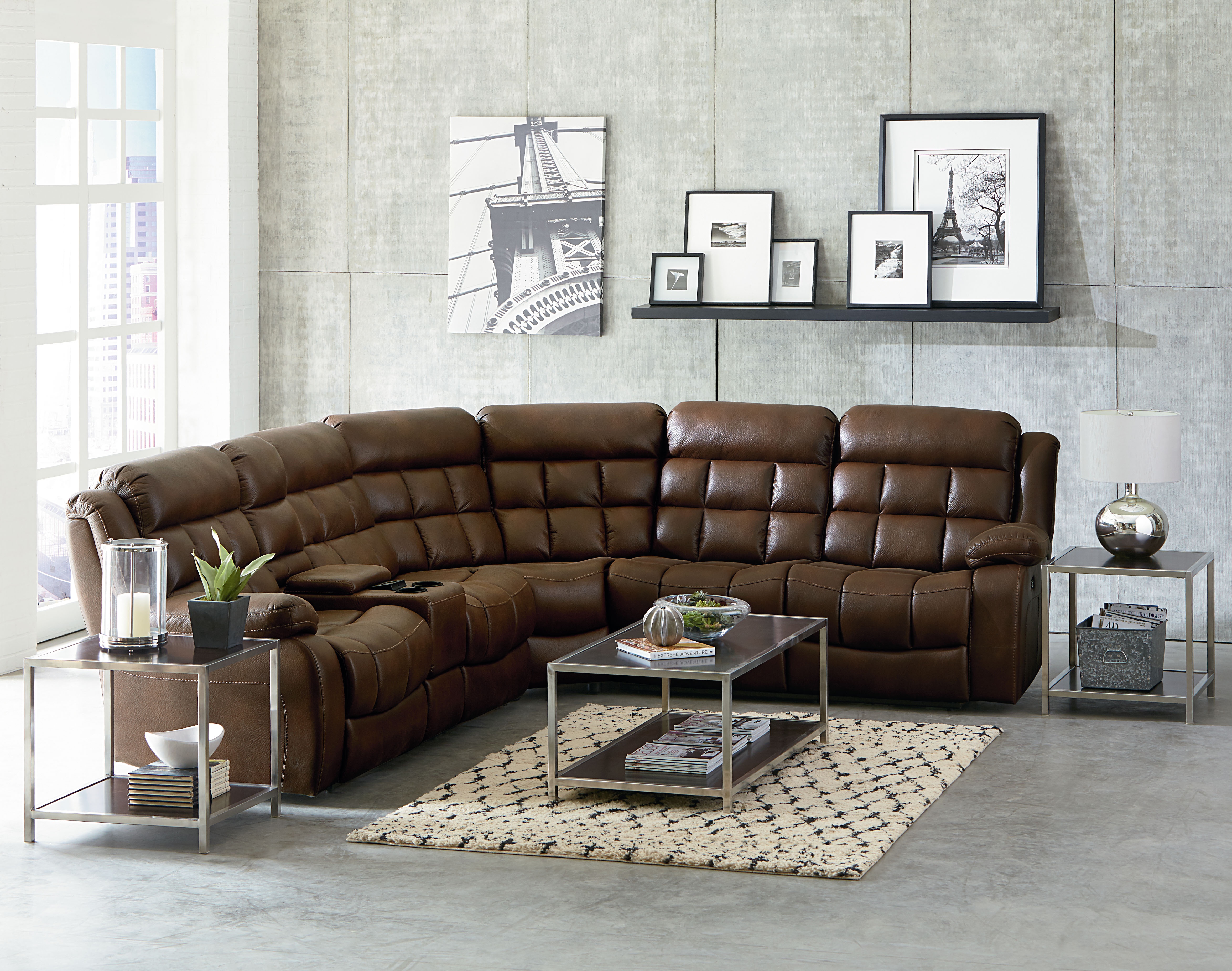 Destination Power Reclining Sectional
Includes 3 Power Recliners