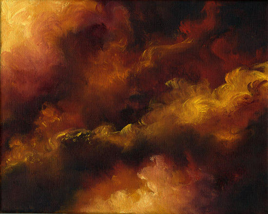 Fire Storm ~ 8"x10"  Oil on stretched canvas