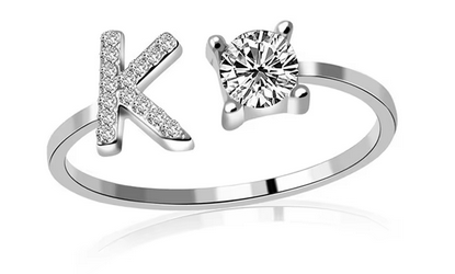 Silver Letter Ring