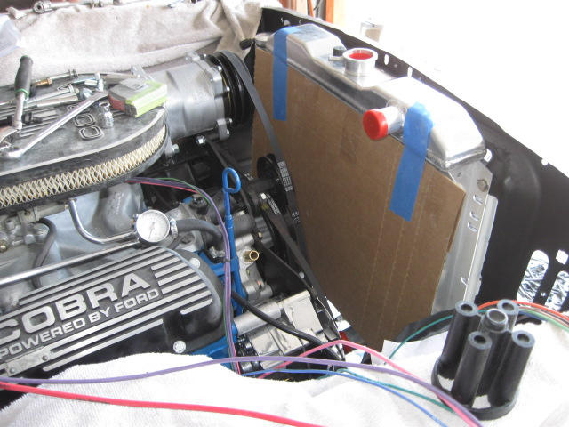 Motor in with new radiator