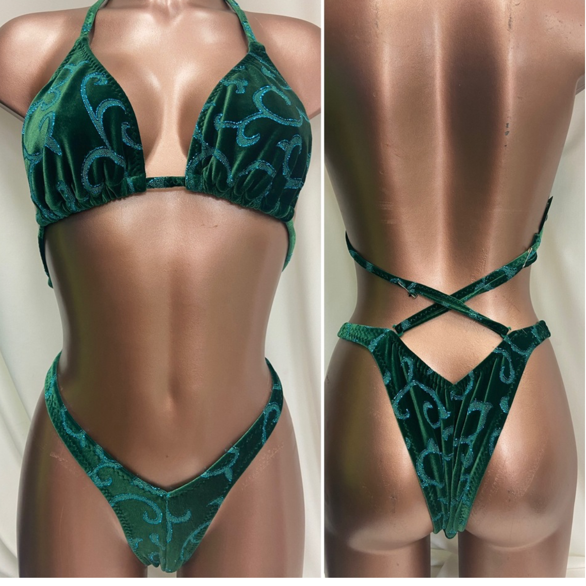 R7030 $40
C sliding top
Medium front
Small back
Green scroll velvet