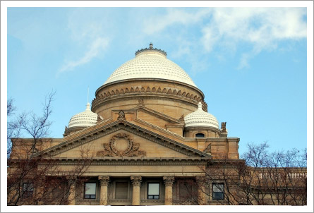 Courthouse building with domes||||