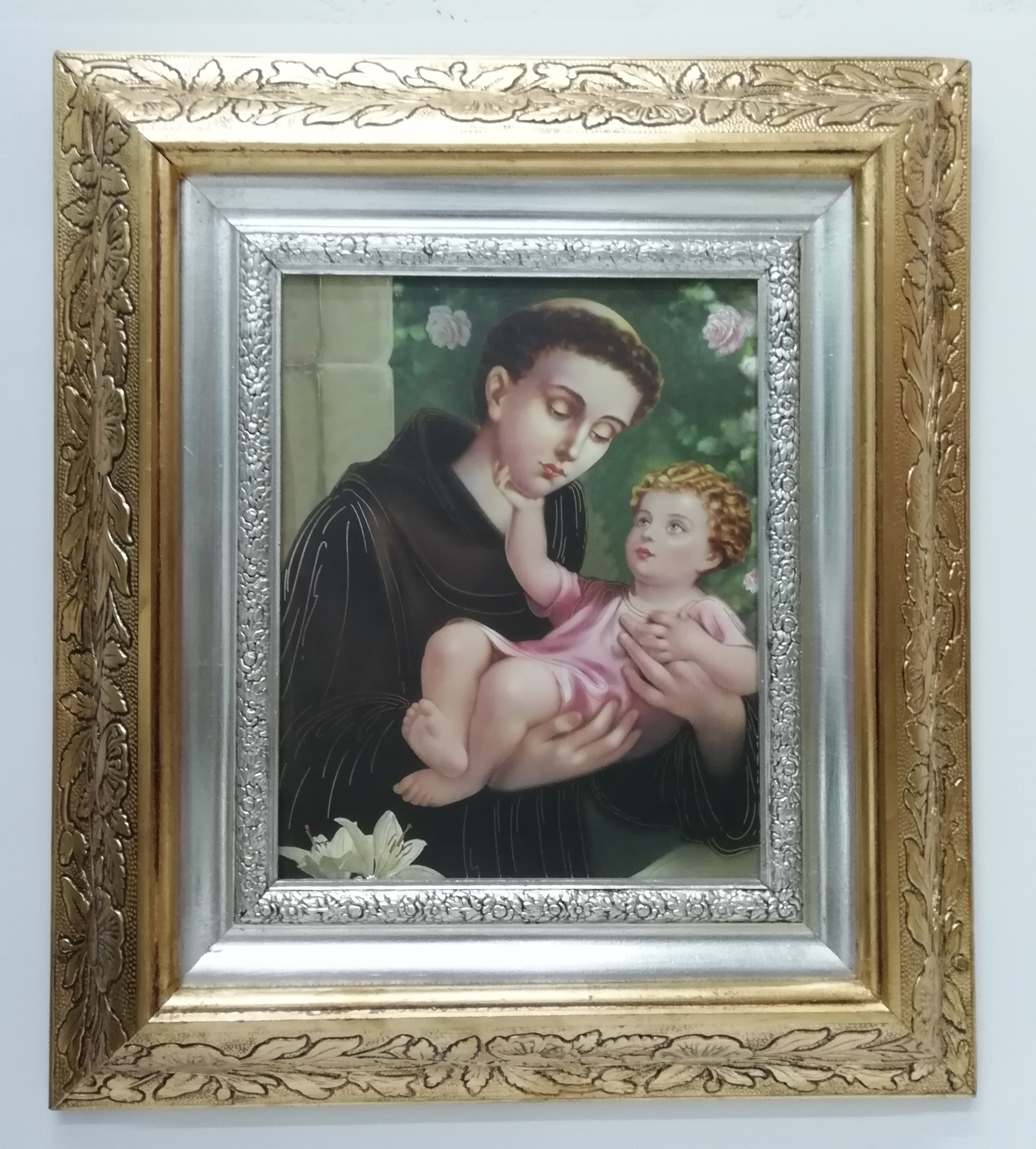 SAN ANTONIO DE PADUA
litografia en marco de madera oro y plata 20cm x 25cm - 30cm x 40cm - 40cm x 50cm 

preguntar por existencias.