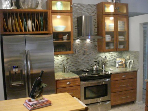 Elegant Kitchen with Unique Storage Options