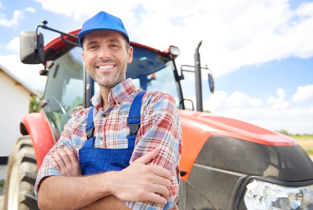 Happy farmer