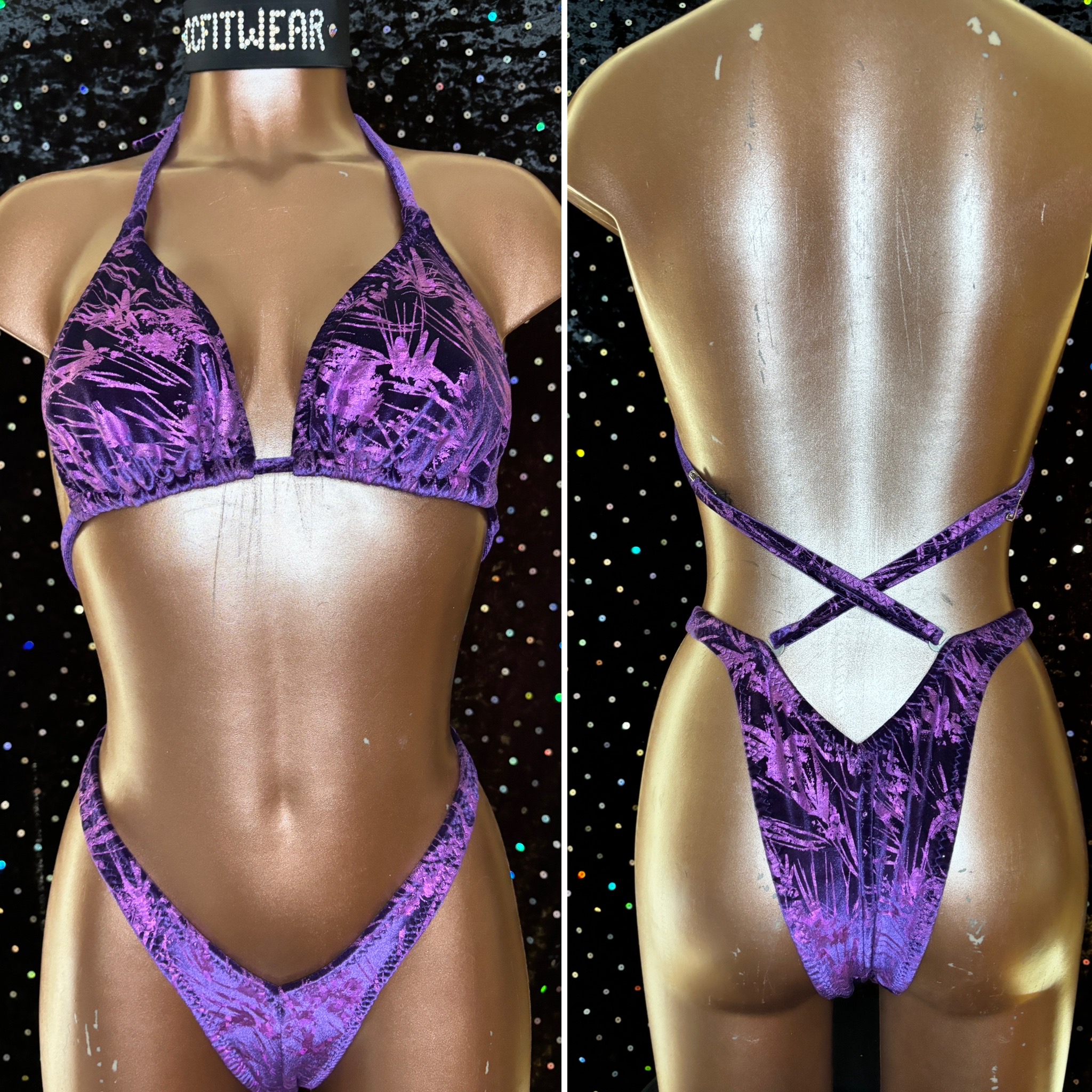 P8046
$85
C+ sliding top
Medium front
Small back
Purple metallic velvet