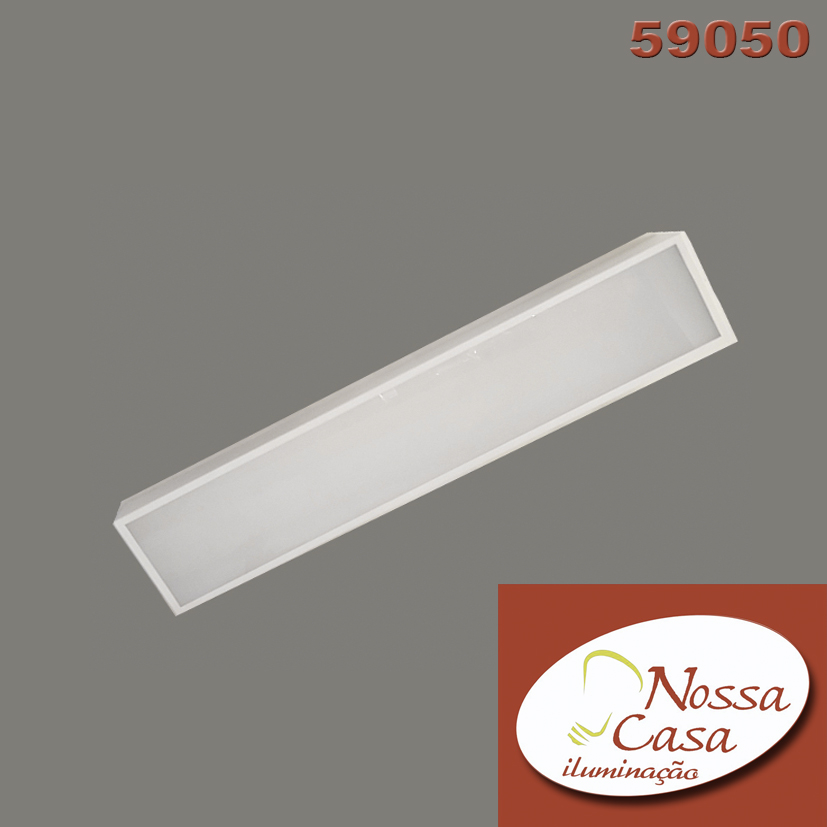 Plafon S634 br p/ 2 tubo 60cm