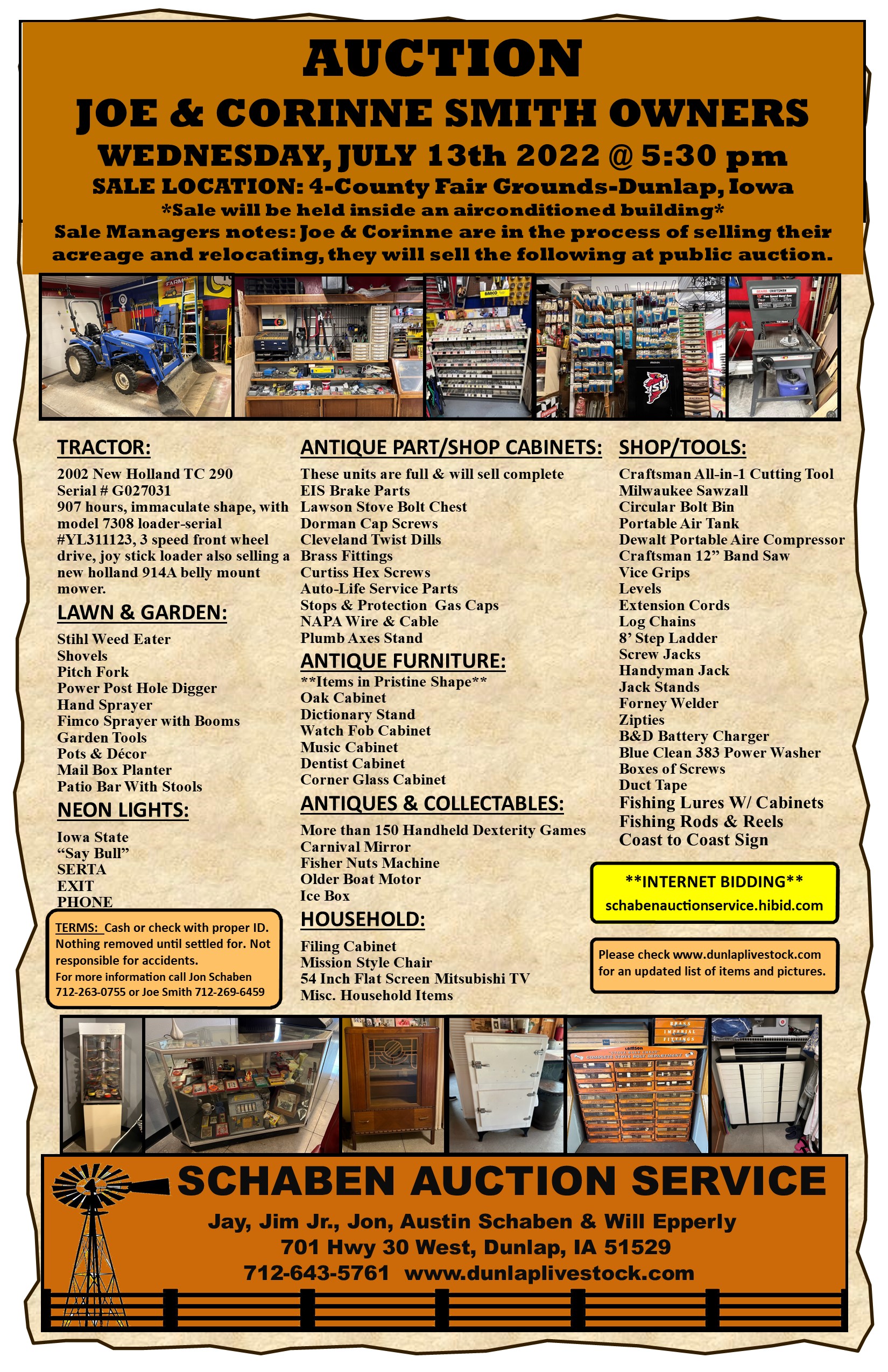 DUNLAP LIVESTOCK AUCTION, INC. Schaben Auction Service