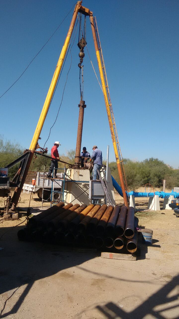 Desinstalación en pozo de la presa de Hermosillo