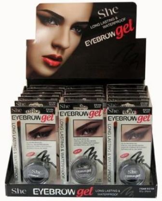 EG104BK
GEL EYEBROW W/BRUSH BLACK 
