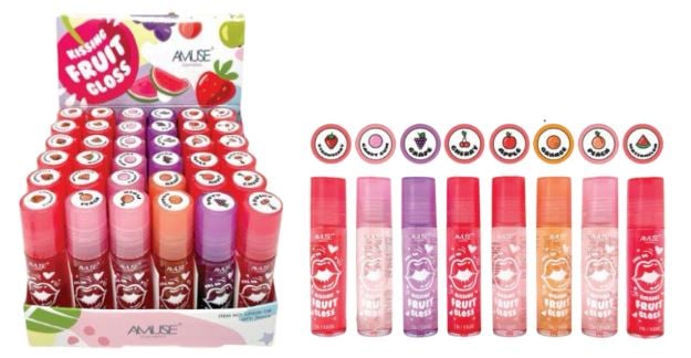 LIP020-1M 
KISSING FRUIT LIP GLOSS 
36 PC DISPLAY
