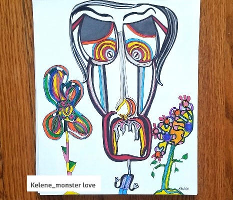 Title: August breeze. Pen and pencil on paper. 11 x 14. All artwork copyrighted©