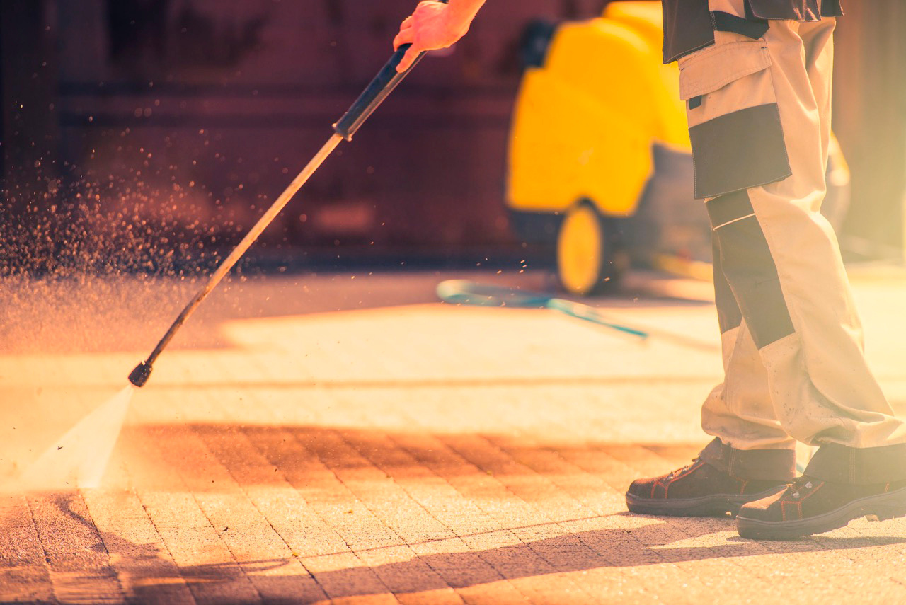 Modern interior with three tables and chairs