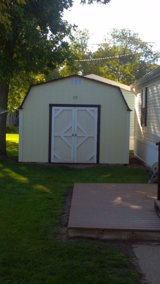 clinton custom shed installation gable shed barn style