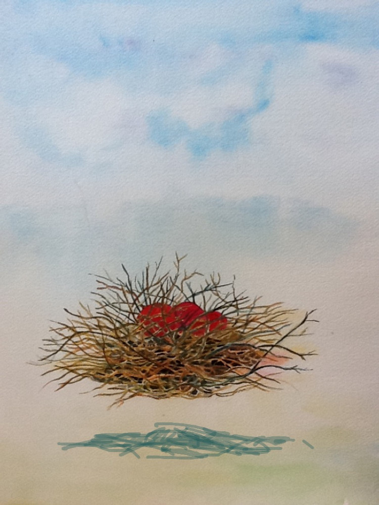 Floating (watercolor)