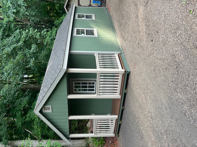 This beautiful 12x24 New England Deluxe Cape Cod Cottage was made and designed for an inspiring hair stylist to use as her salon. 