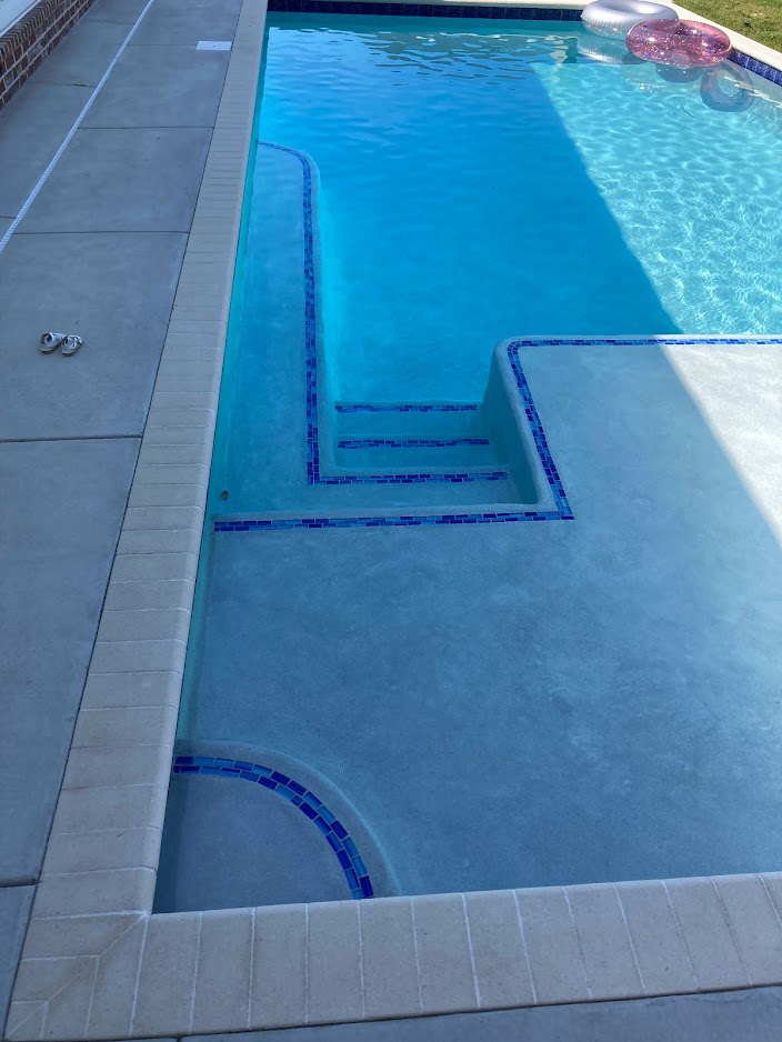 brick coping with sunledge and bench ledge