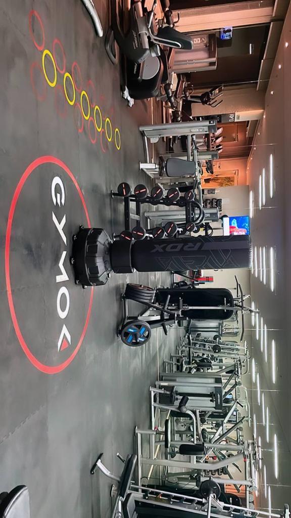 Woman doing a seated leg press