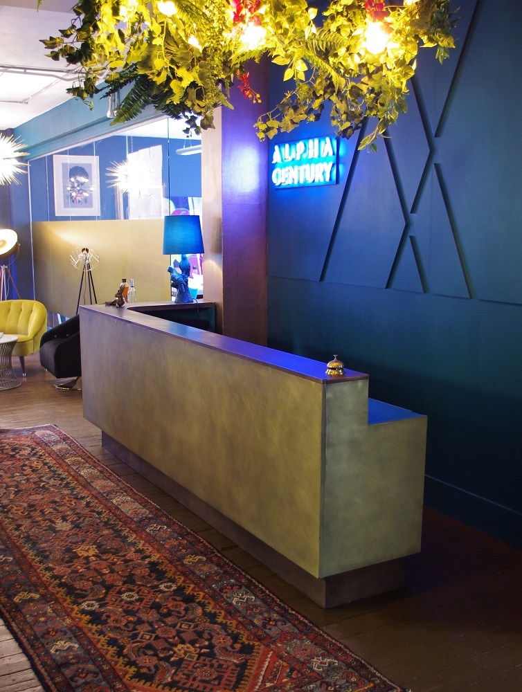 Bronze reception desk