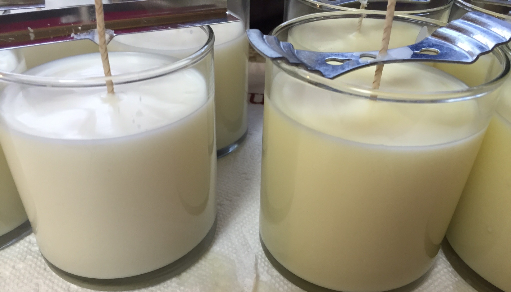 Pure essential oils scented soy candles.