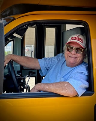 David started with us back in 2016. He currently drive a mini bus out of Waconia.  
We didn’t bribe him to say this, but David said the thing he likes best about driving, is the company he drives for!  
David’s favorite hobbies are golfing, fishing and napping!