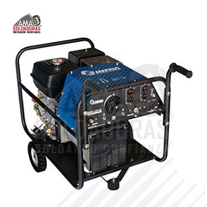 BRONCO 125 CA

Categoría: Soldadoras tipo generador
Trabajo: Industrial ligero
Salida auxiliar: 7,500 watts pico
Motor: HENGTAI 13 HP, a gasolina
Rango de amperaje de soldadura:	60-125 A, CD
Ciclo de trabajo: 30%
Suelda con: Para soldar electrodo revestido (SMAW) del tipo E6013 en diámetros desde 1.6 mm hasta 3.2 mm (1/16” hasta 1/8”).