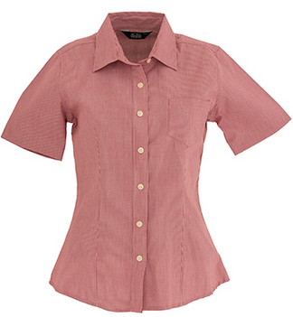 BLUSA MICROCUADRO MANGA CORTA