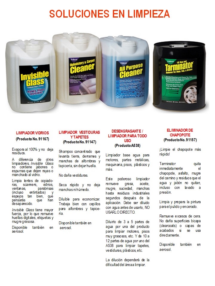 Limpiadores de alfombras y vestiduras