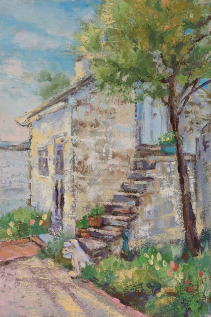 Fink, On the Watch, 9" x 6" Oil