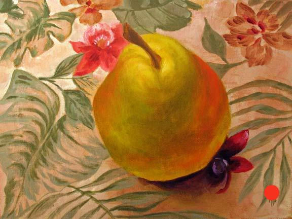 Glowing Pear
6x8 
Oil on panel