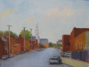 An Evening in Frederick, MD, 6" x 8" Oil on Panel 