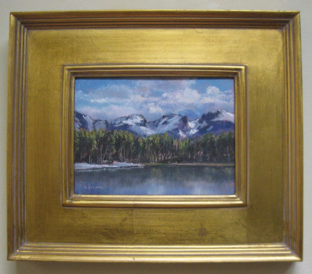 Sprague Lake in the Rockies, 6x8 Oil on Panel