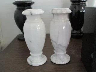 White Marble 4x10 Turned