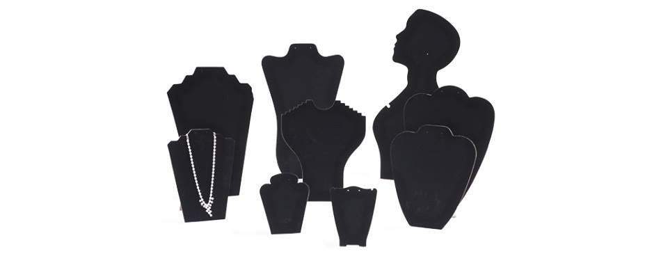 Exhibidores económicos de terciopelo