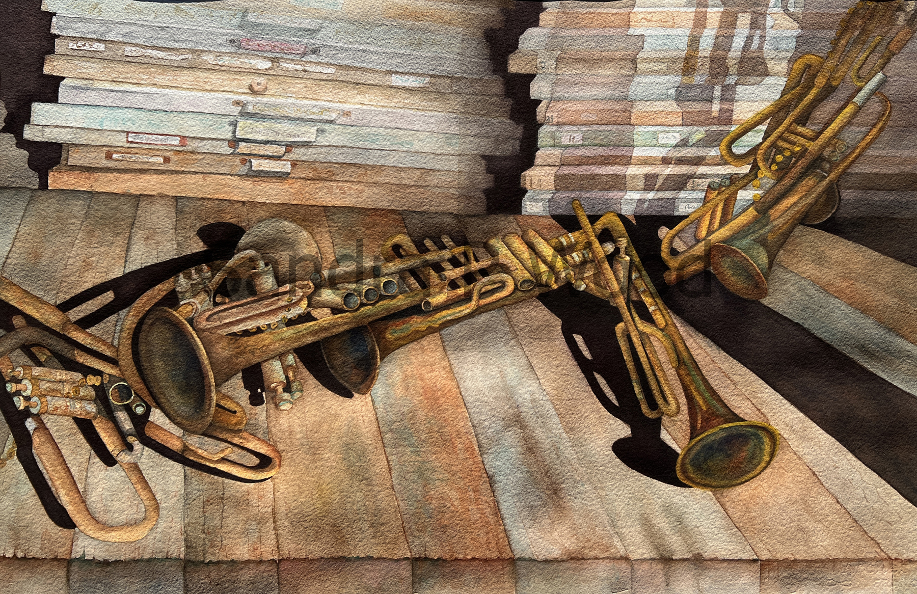 TRUMPET 1
(watercolor)


