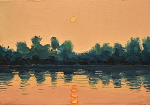 Leonard, Summer Set, 5" x 7" Oil