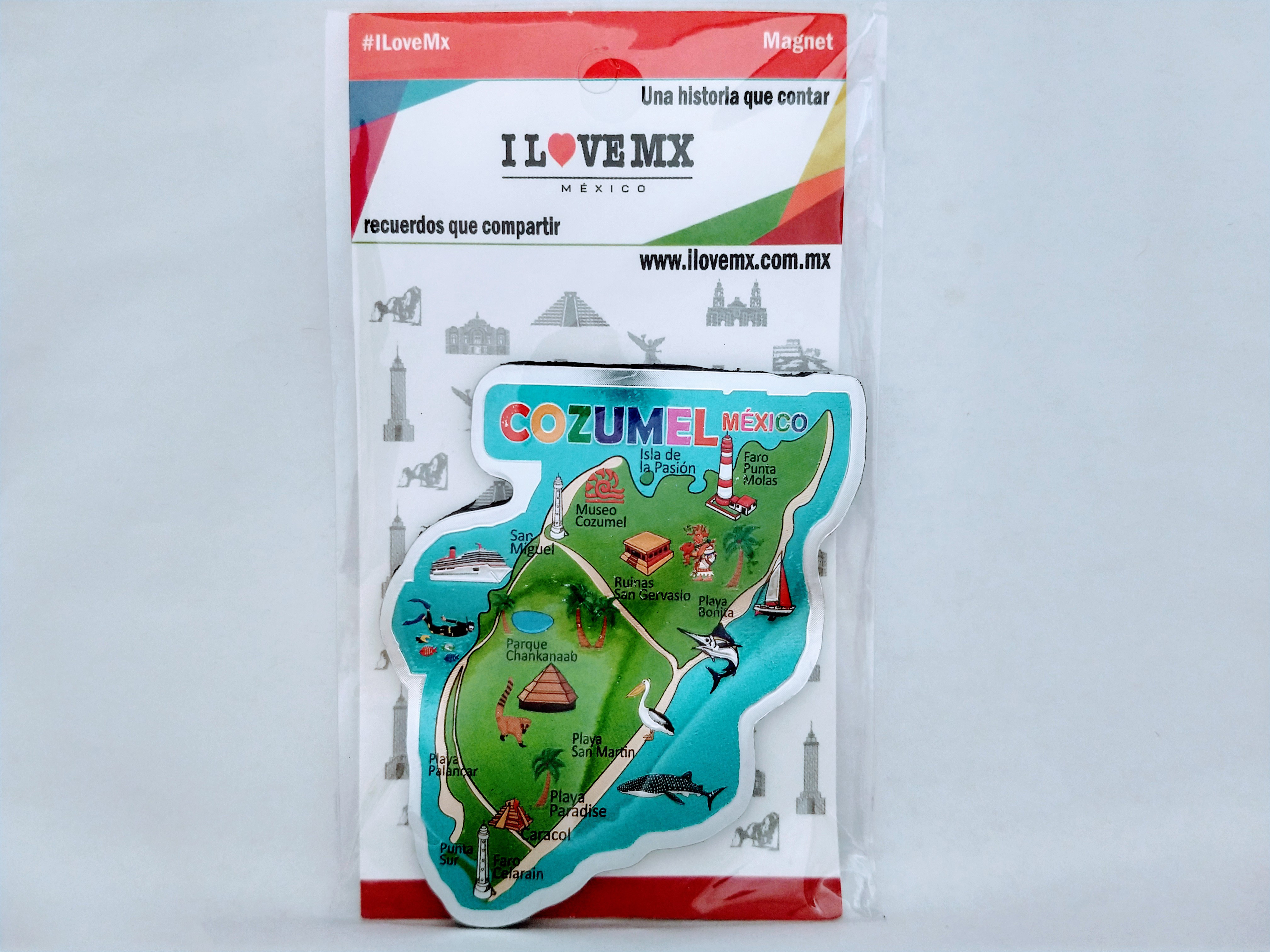 IMÁN METALIZADO COZUMEL
6cm Ancho
7.3cm Alto