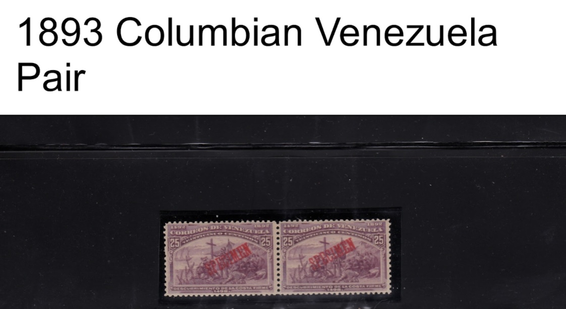 1893 Columbian Venezuela Pair