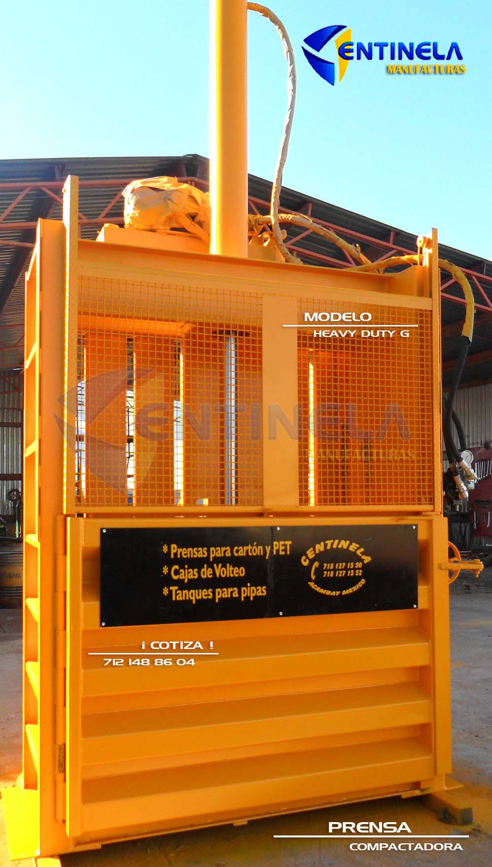 Prensa mediana para pet y carton