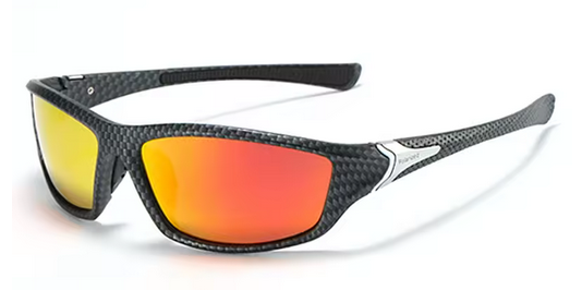 Polarisierte Vintage-Sonnenbrille im Luxus-Stil für Damen und Herren. Retro-Nachtsichtbrille zum Autofahren, Radfahren und Angeln. UV400 Filterbrille
Schwarz Grau Orange